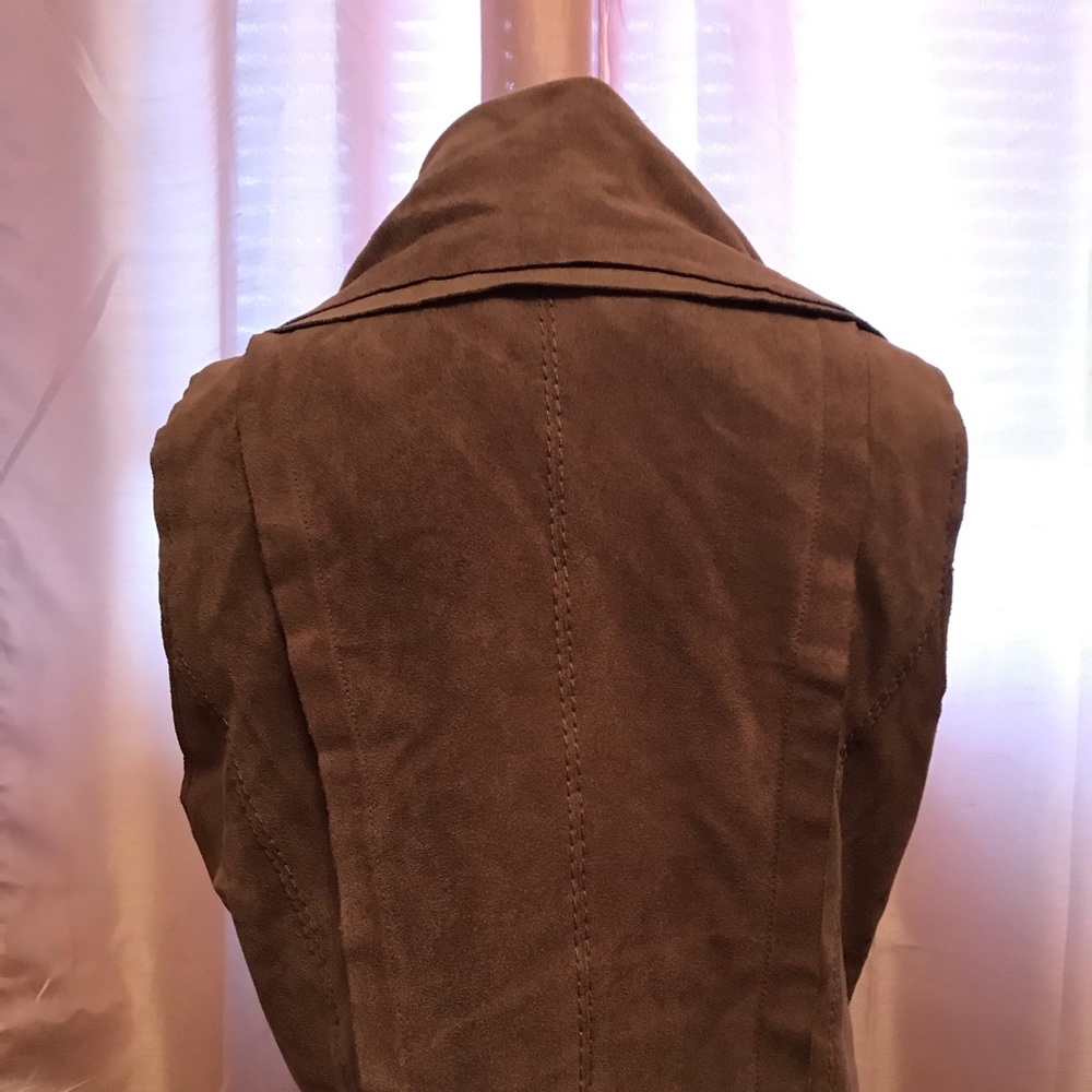 Bcbg Fabian Asymmetrical Faux Suede Vest Jacket View 6